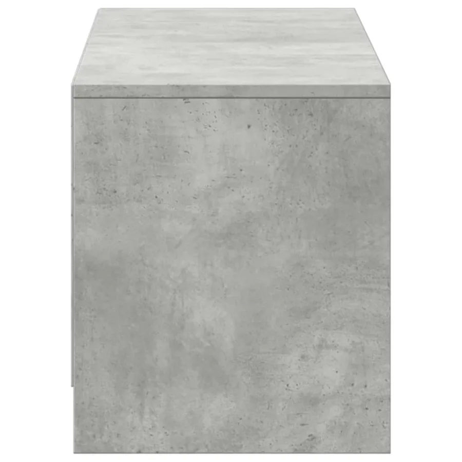 Meuble TV avec LED Béton 140 x 34 x 40 cm Bois d'ingénierie - 6