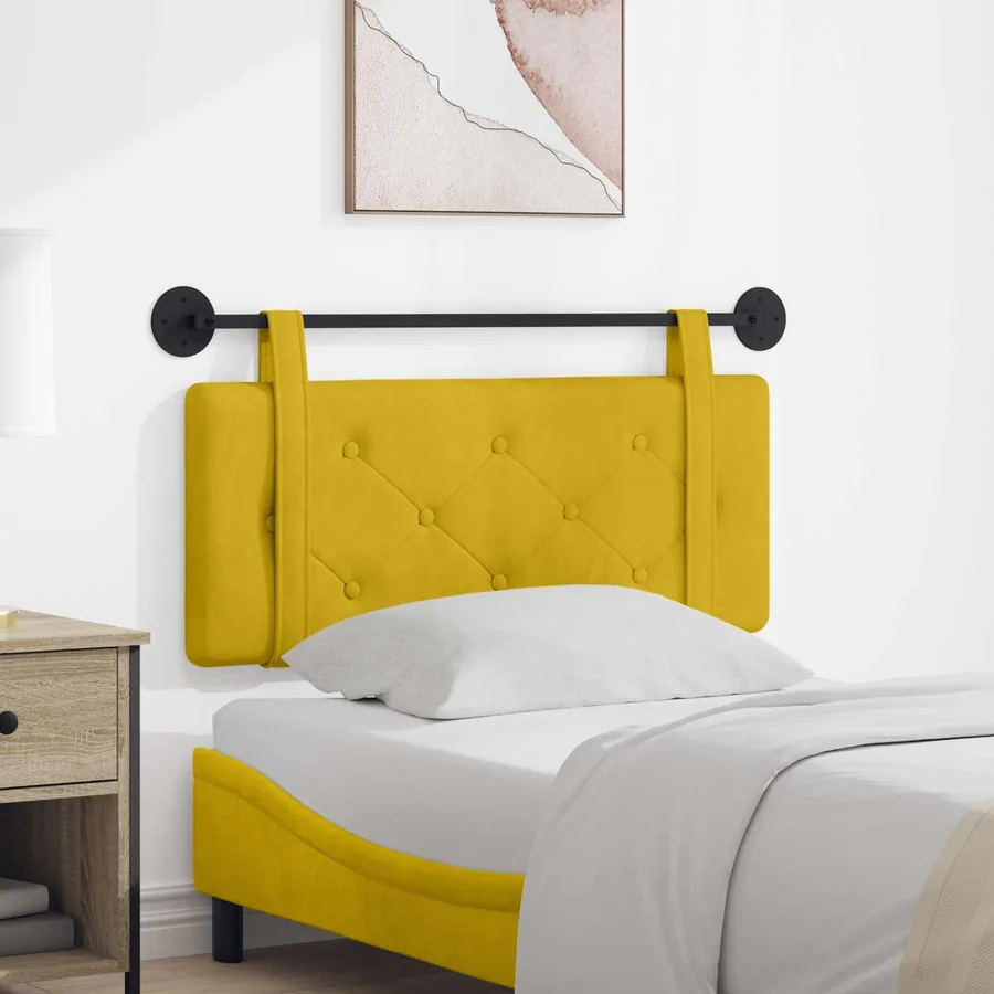 Tête de lit suspendue Jaune Velours