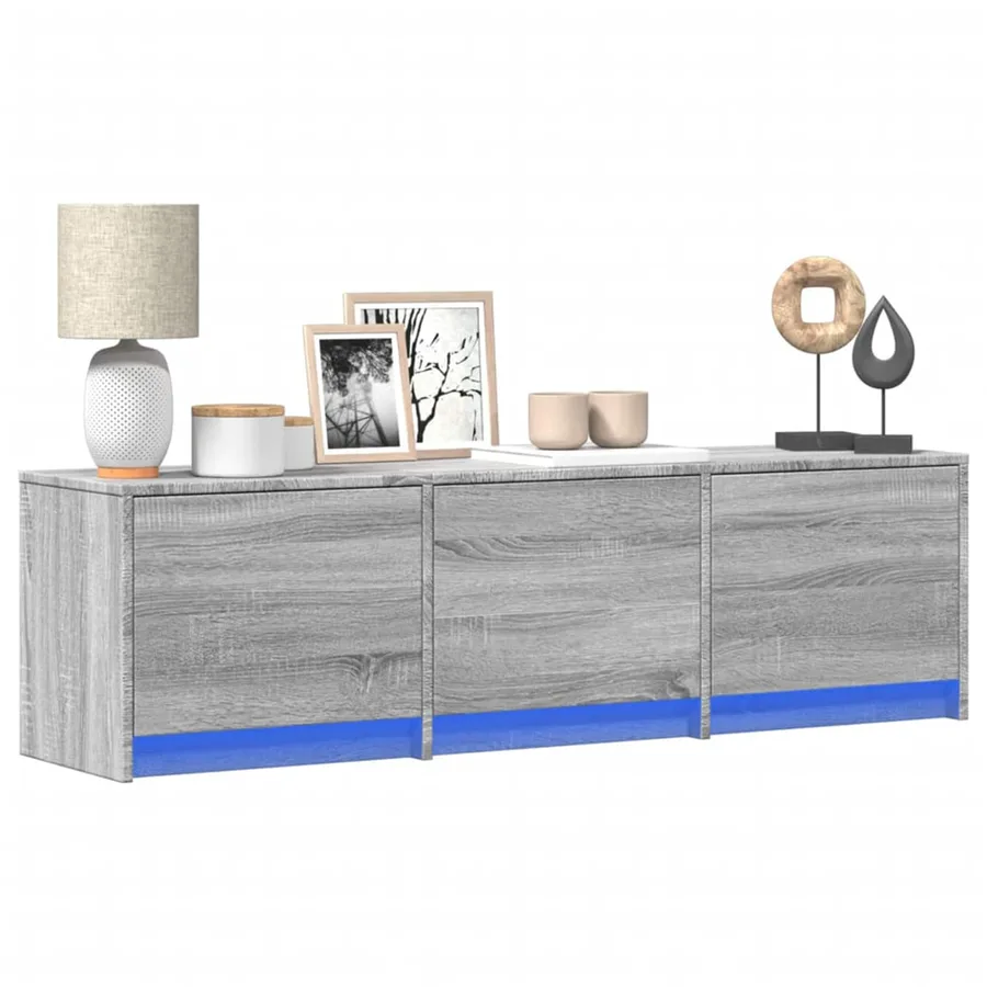 Meuble TV Gris Sonoma 140 x 34 x 40 cm Bois d'ingénierie - 2