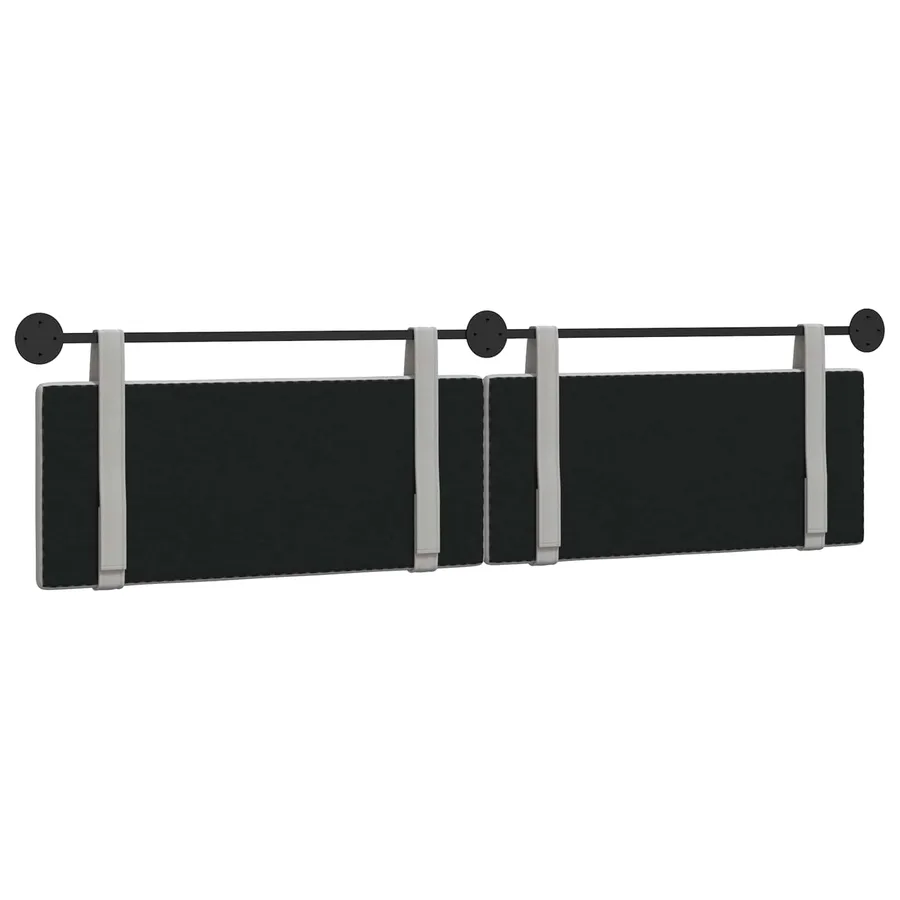 Tête de lit suspendue Gris nuage Tissu - 7