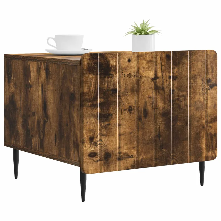 Table basse Chêne fumé 49 x 50 x 42 cm Bois d'ingénierie - 3