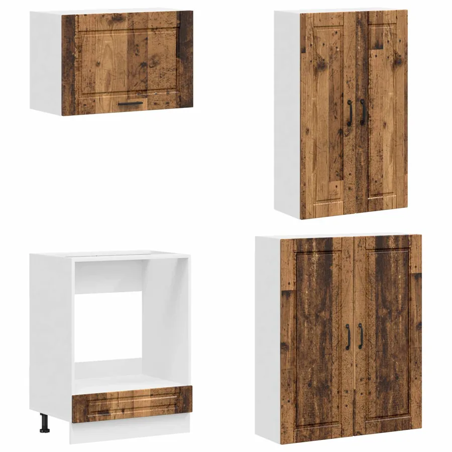 Unité de cuisine PORTO 8 pcs Bois ancien Bois d'ingénierie - 4