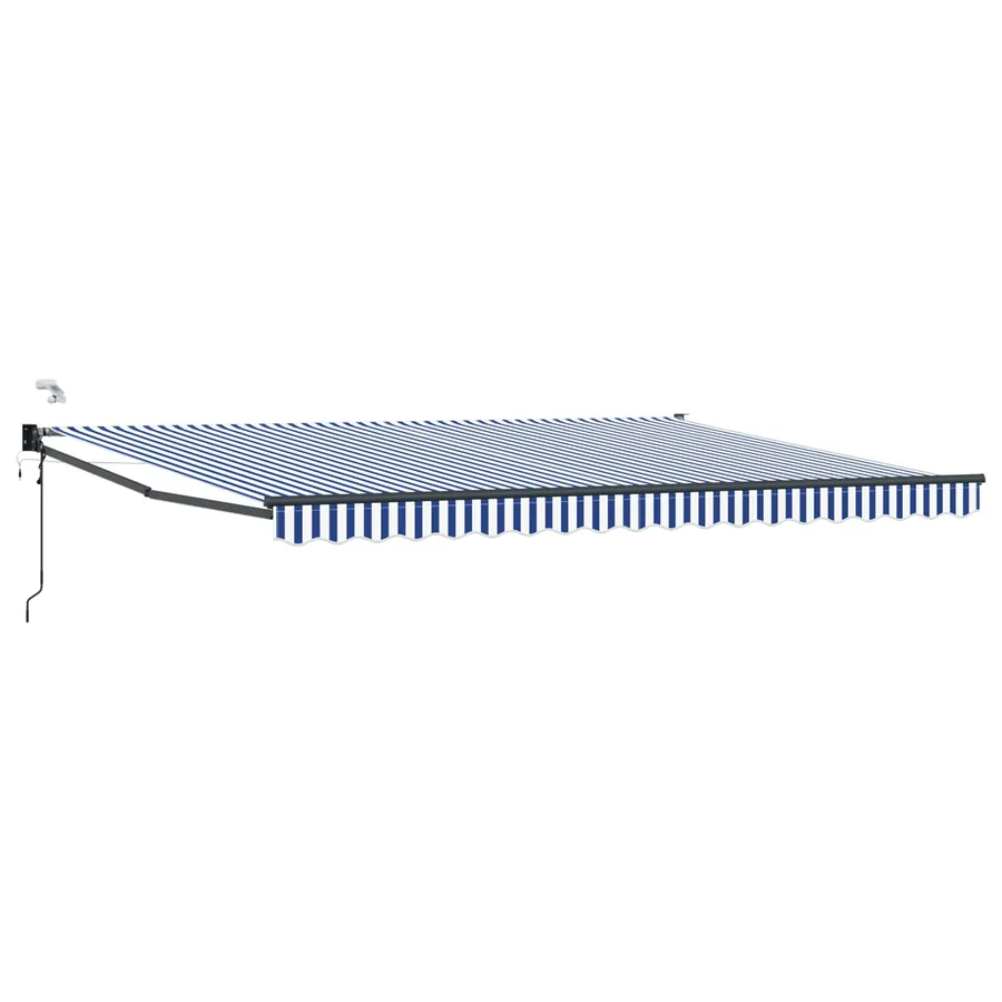 Auvent rétractable électrique Bleu et Blanc 4 × 3 m - 2
