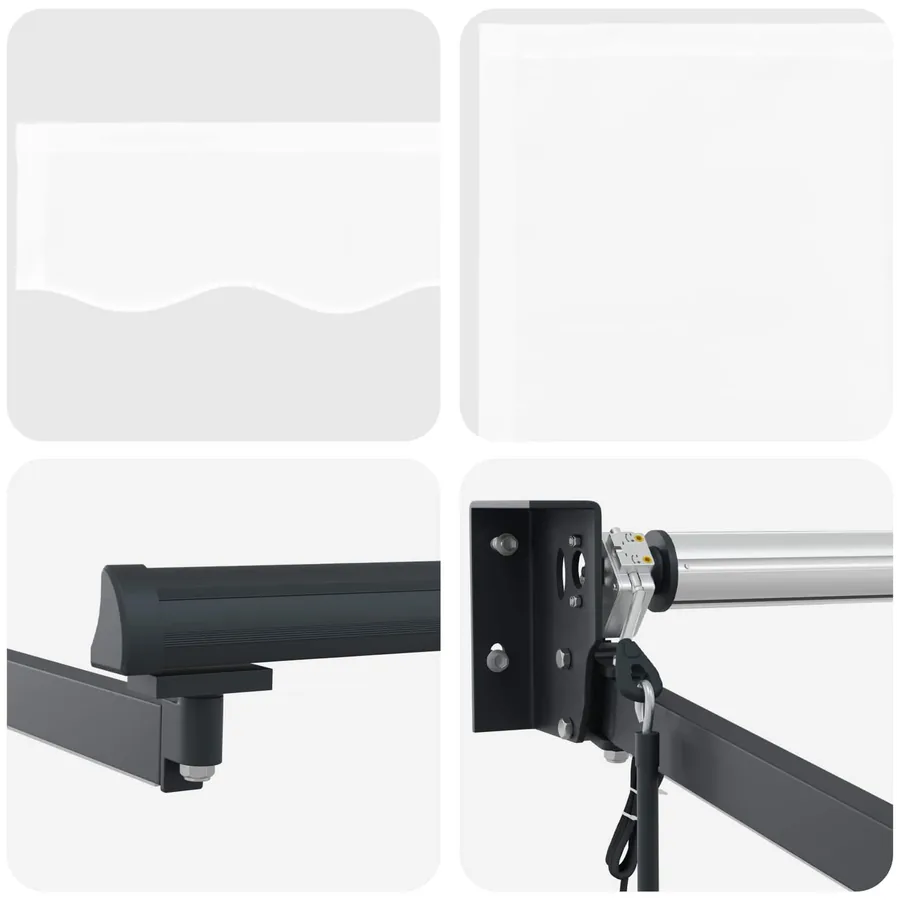 Auvent rétractable électrique Blanc 4,5 × 3 m - 9