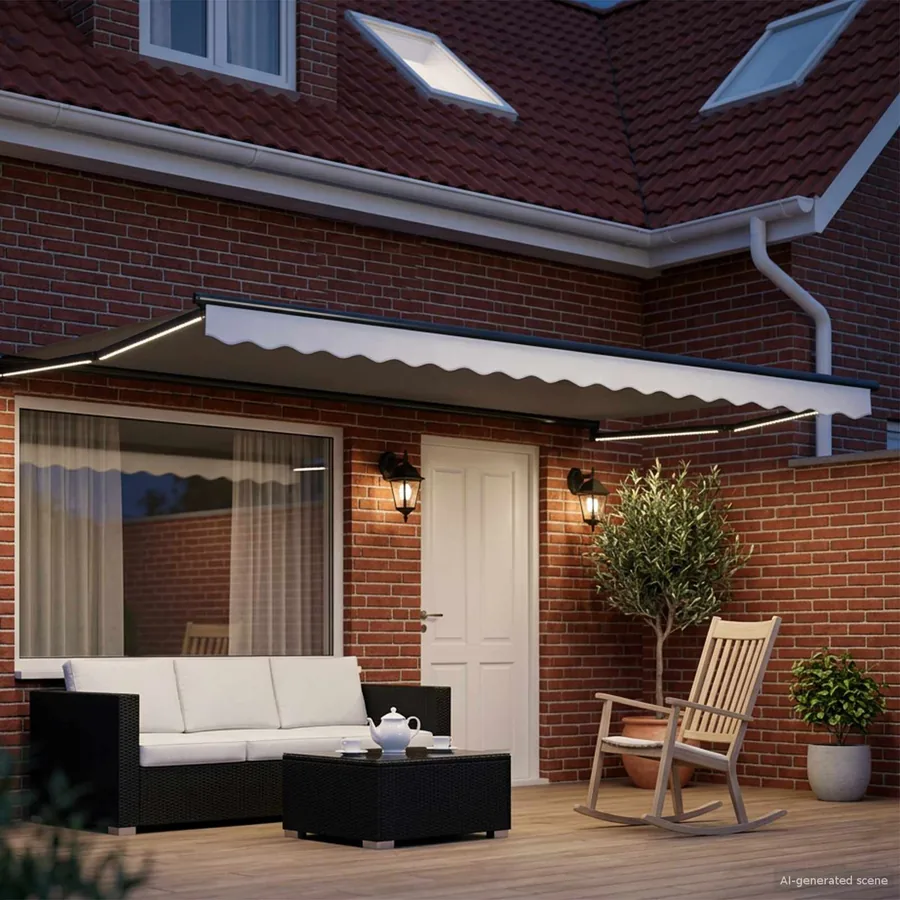 Auvent rétractable électrique Blanc 4 × 3 m - 3