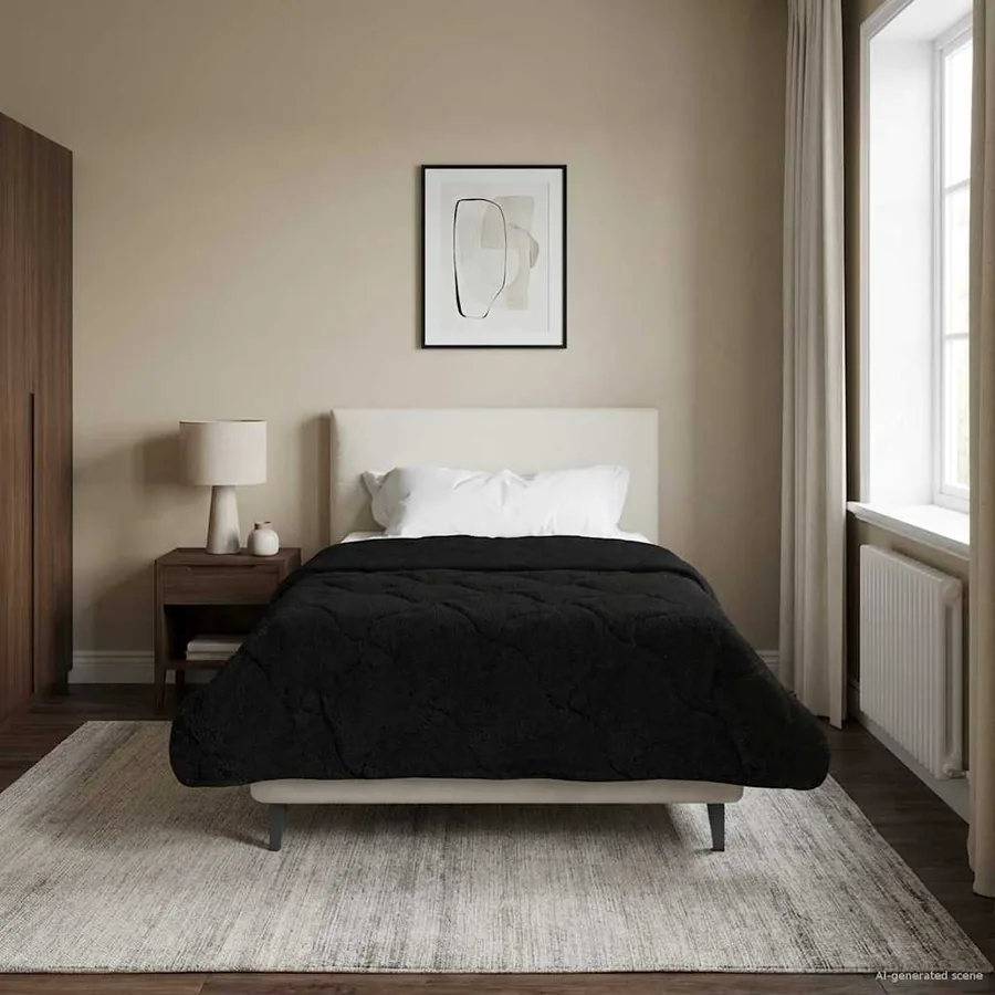 Duvet complet toute l'année Matelassé Noir 140 x 220 cm - 4
