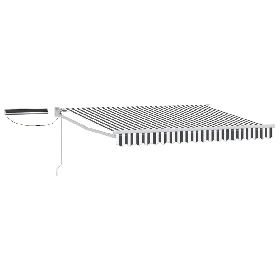 Auvent rétractable électrique Anthracite et blanc 3 x 2,5 m - 2