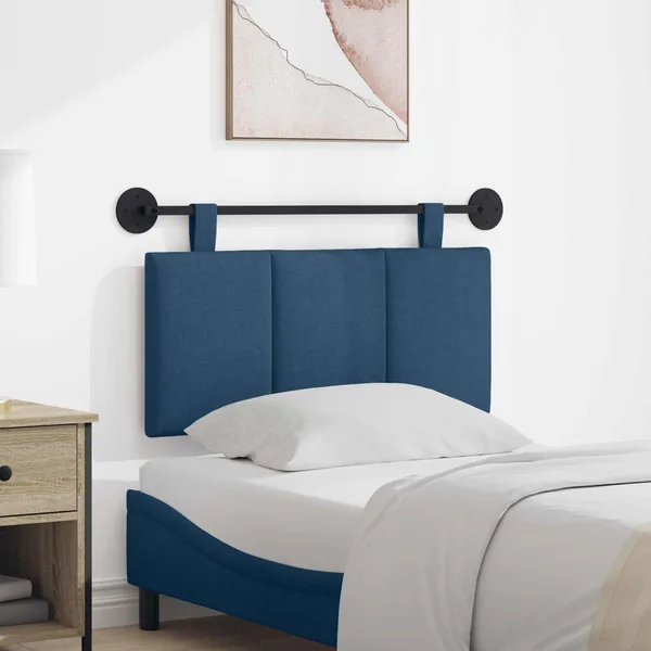 Tête de lit suspendue Bleu Tissu