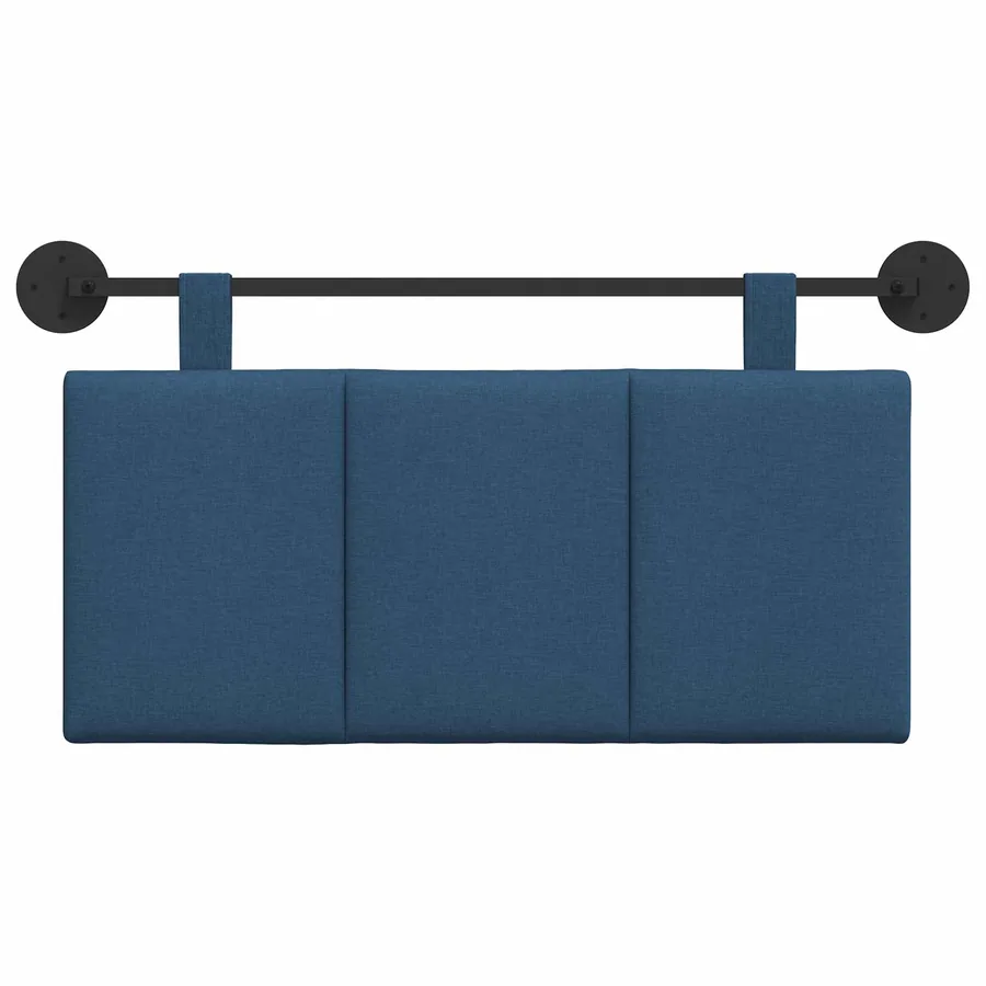 Tête de lit suspendue Bleu Tissu - 5