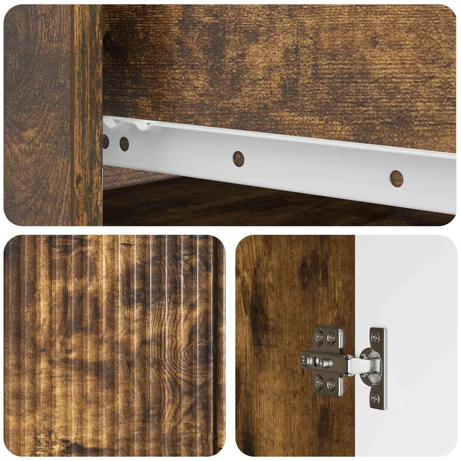 Buffet Chêne fumé 66 x 34,5 x 90 cm Bois d'ingénierie - 9