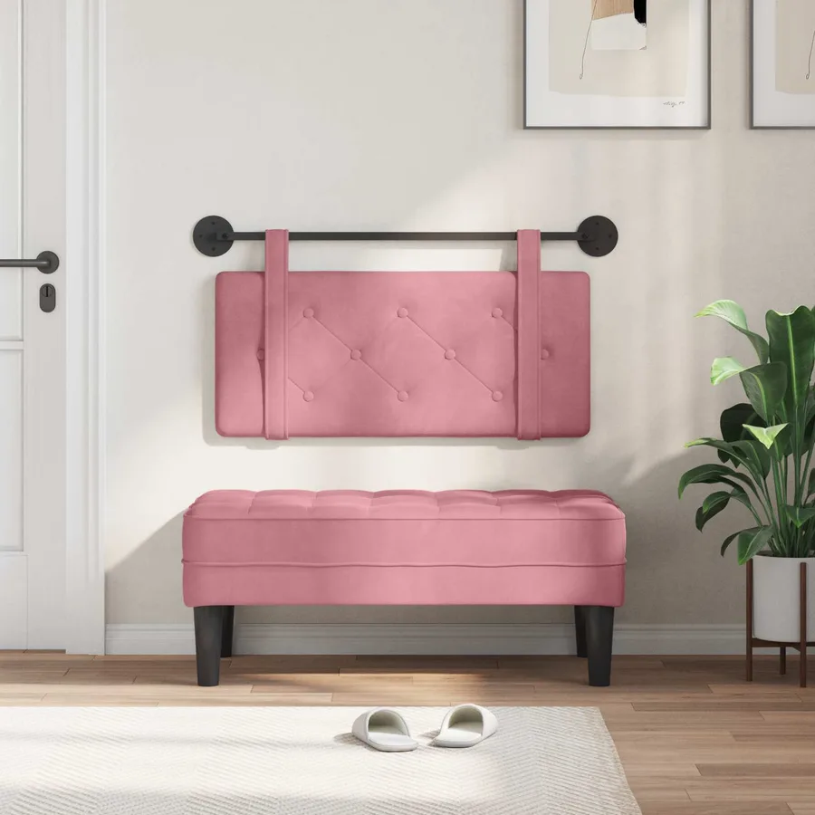 Tête de lit suspendue Rose Velours - 3