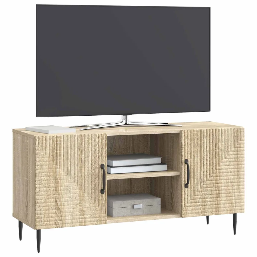 Meuble TV Chêne Sonoma 102 x 34,5 x 50 cm Bois d'ingénierie - 3