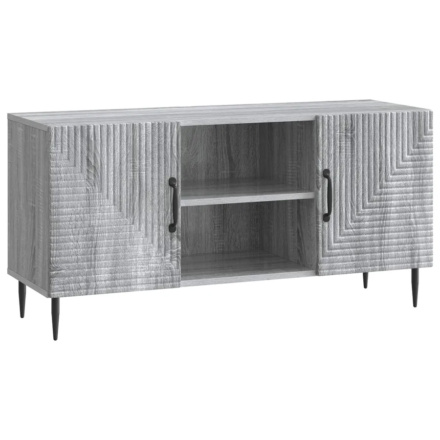 Meuble TV Sonoma gris 102 x 34,5 x 50 cm Bois d'ingénierie - 2