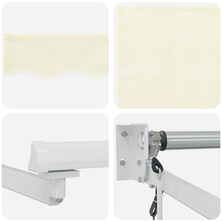 Auvent rétractable électrique Crème 3 x 2,5 m - 9