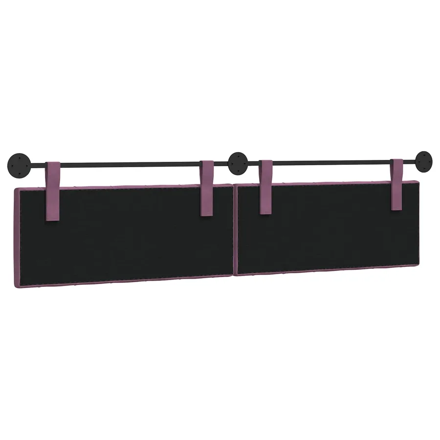 Tête de lit suspendue Avec lumière LED Pourpre Velours - 7