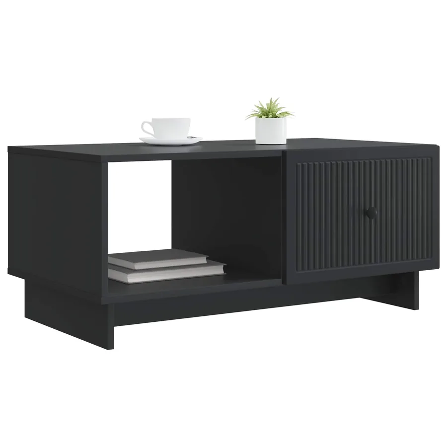 Table basse Noir 90 x 50 x 40 cm Bois d'ingénierie - 3
