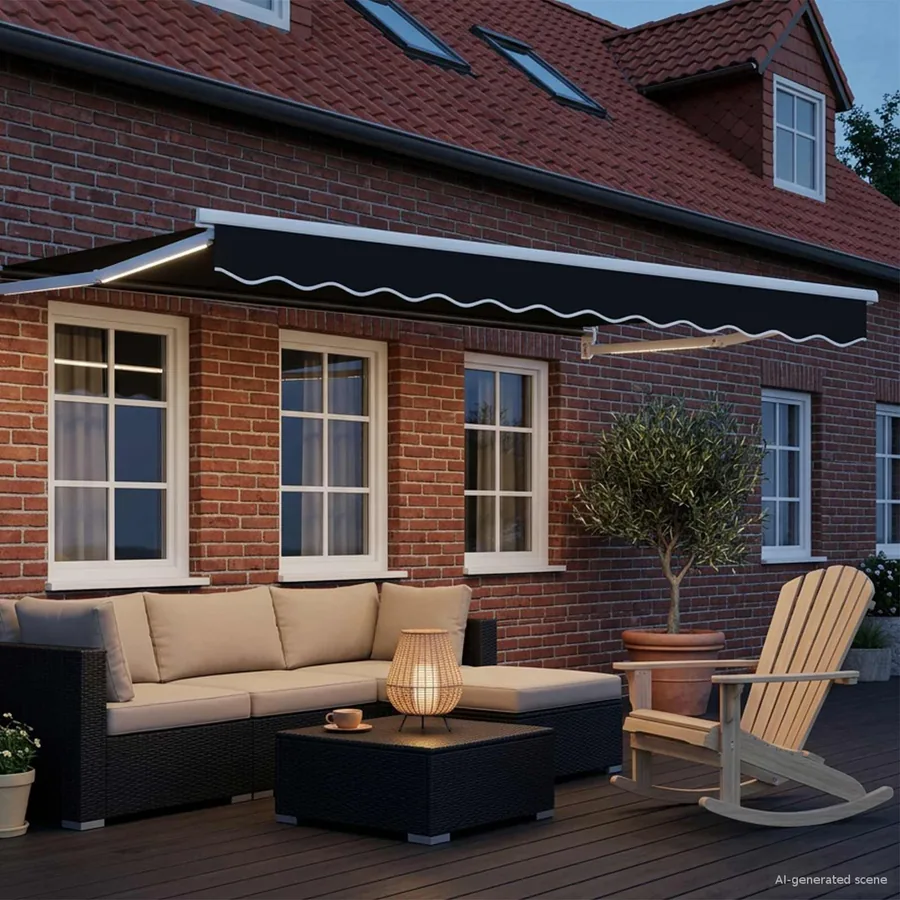 Auvent rétractable électrique Noir 3,5 x 2,5 m - 3