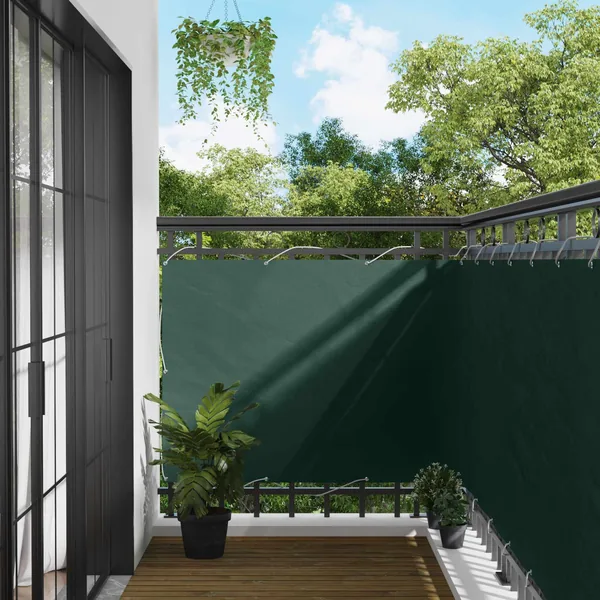 Écran de balcon Vert foncé 110 x 300 cm Tissu Oxford