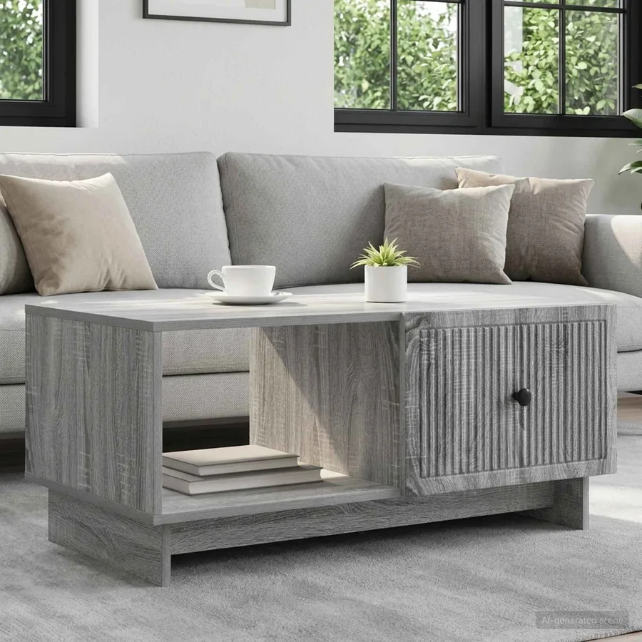 Table basse Sonoma gris 90 x 50 x 40 cm Bois d'ingénierie