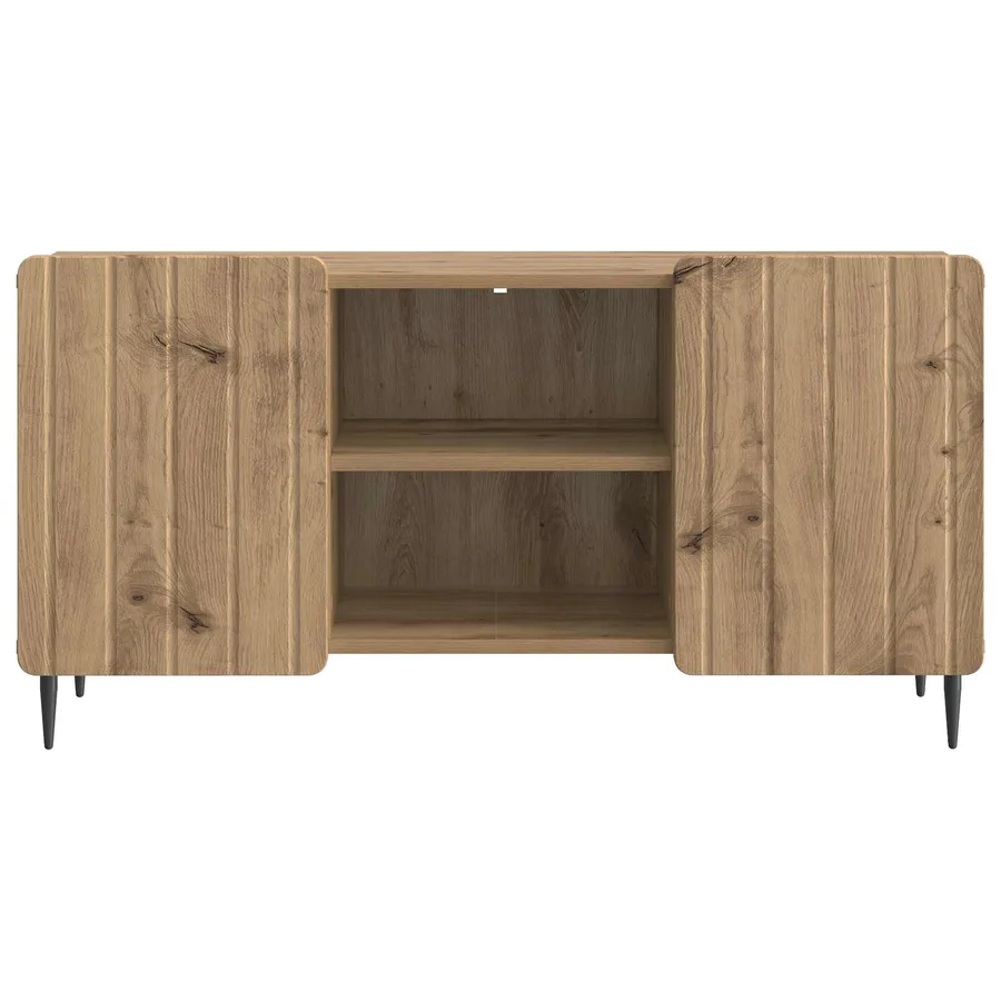 Meuble TV 102 x 34,5 x 52 cm Chêne artisanal Bois d'ingénierie - 6