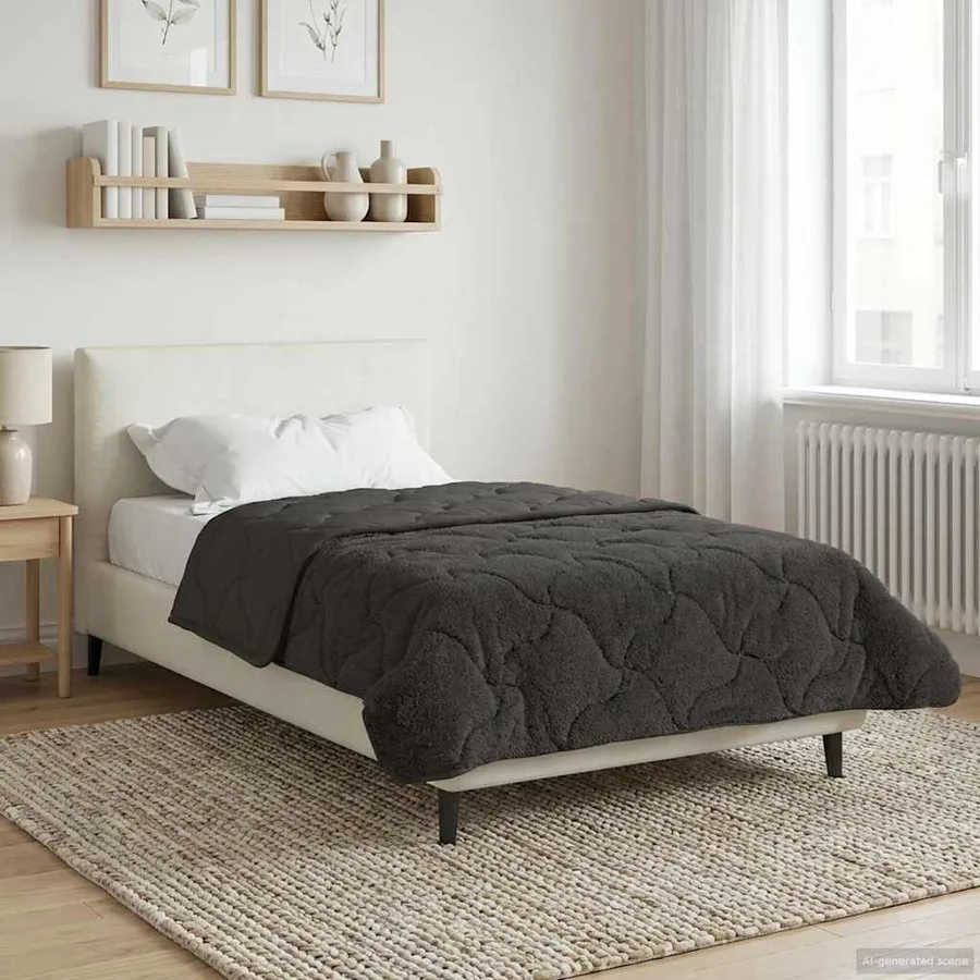 Duvet complet toute l'année Matelassé Anthracite 155 x 200 cm - 4