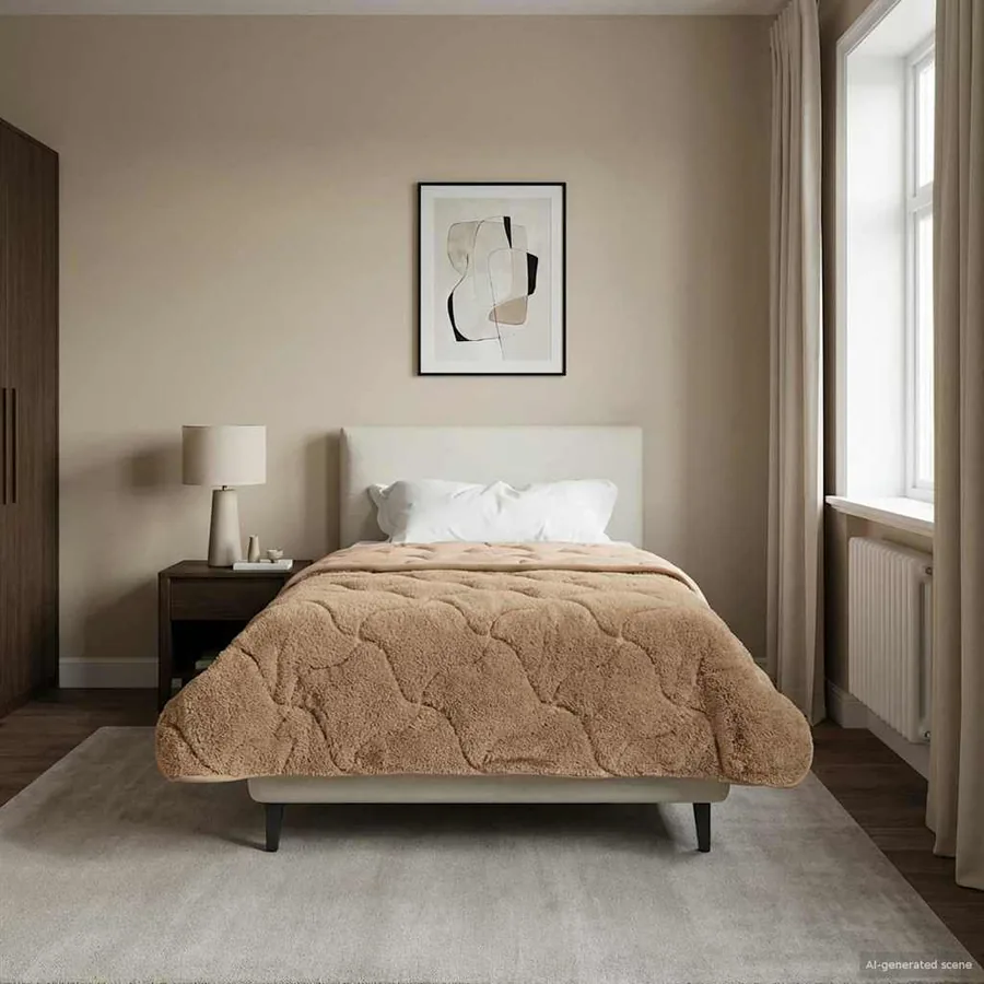 Duvet d'été simple Matelassé Taupe 140 x 220 cm