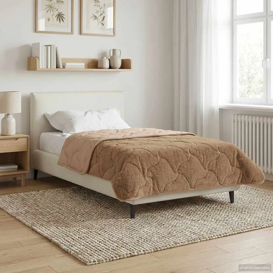 Duvet d'été simple Matelassé Taupe 140 x 220 cm - 4