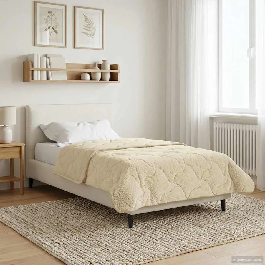 Duvet d'été simple Matelassé Crème 155 x 200 cm - 4