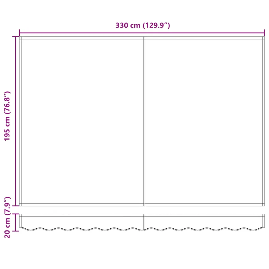 Store rétractable manuel avec LEDs 3,5 x 2 m - 14