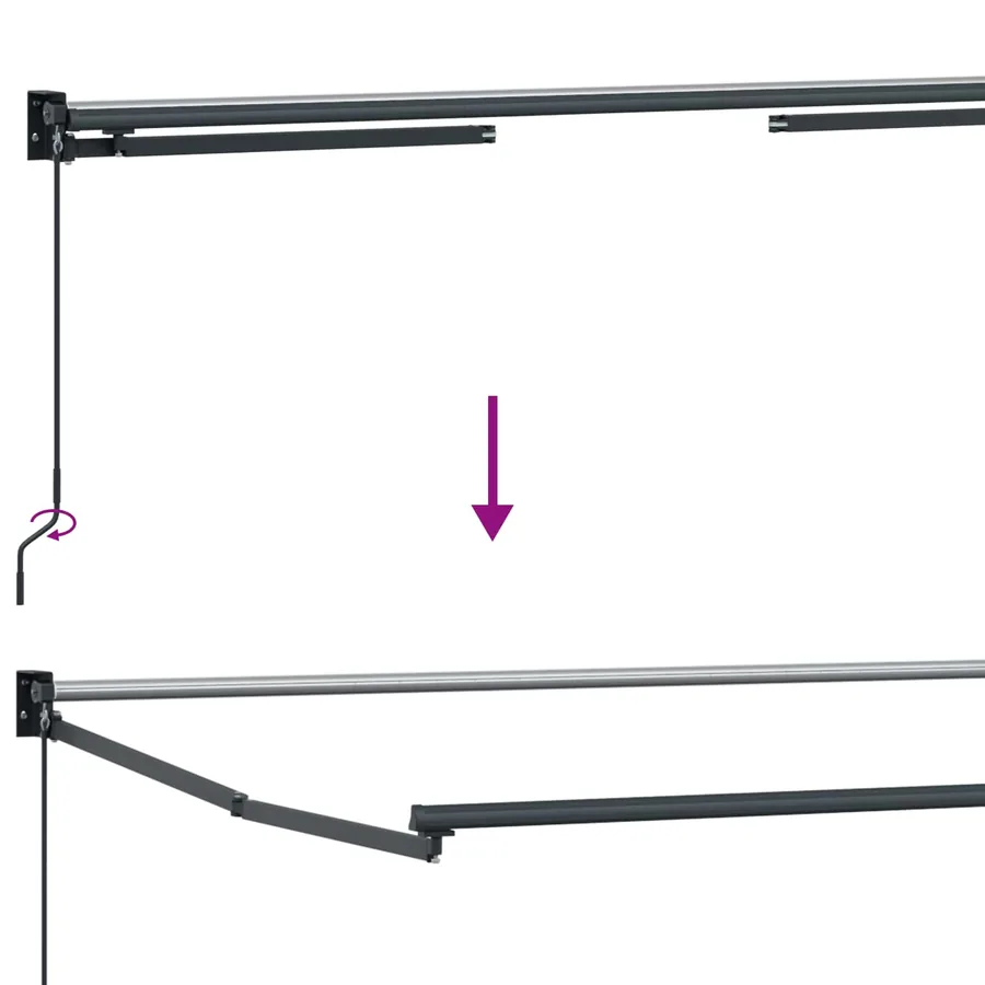 Store rétractable manuel avec LEDs 3 x 2,5 m - 11