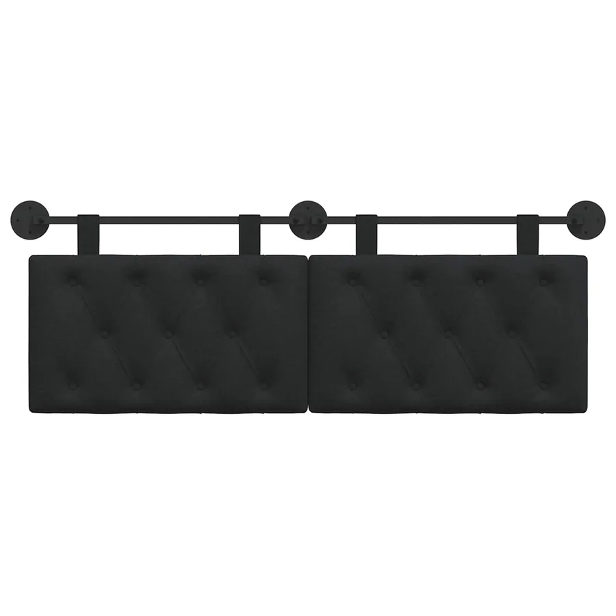 Tête de lit suspendue Noir Tissu - 5