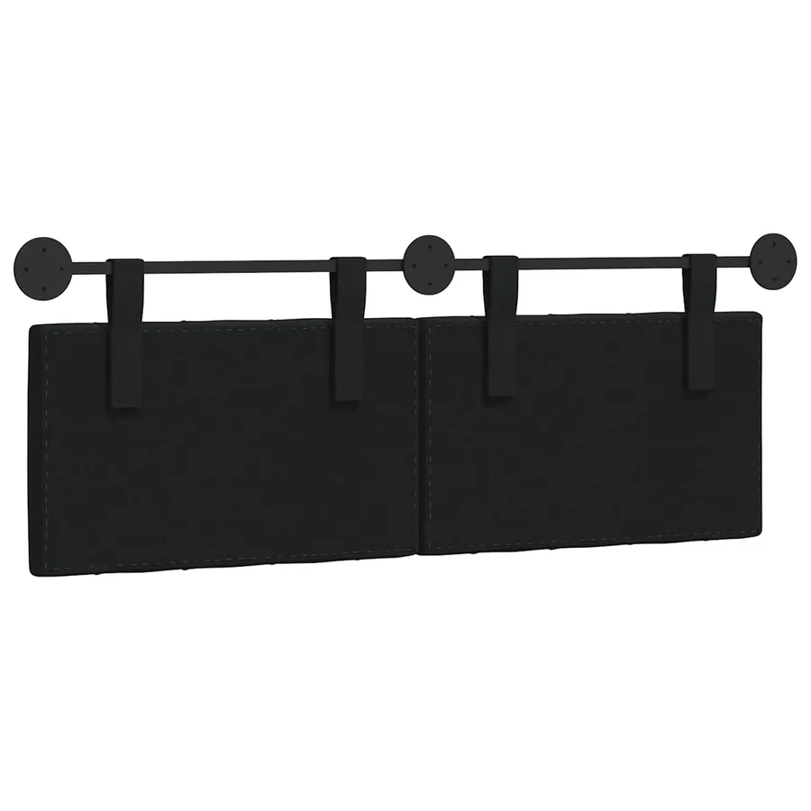 Tête de lit suspendue Noir Tissu - 7