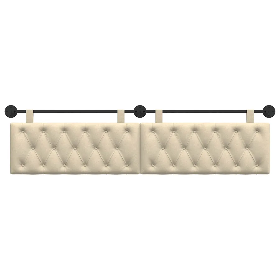 Tête de lit suspendue Crème Tissu - 5