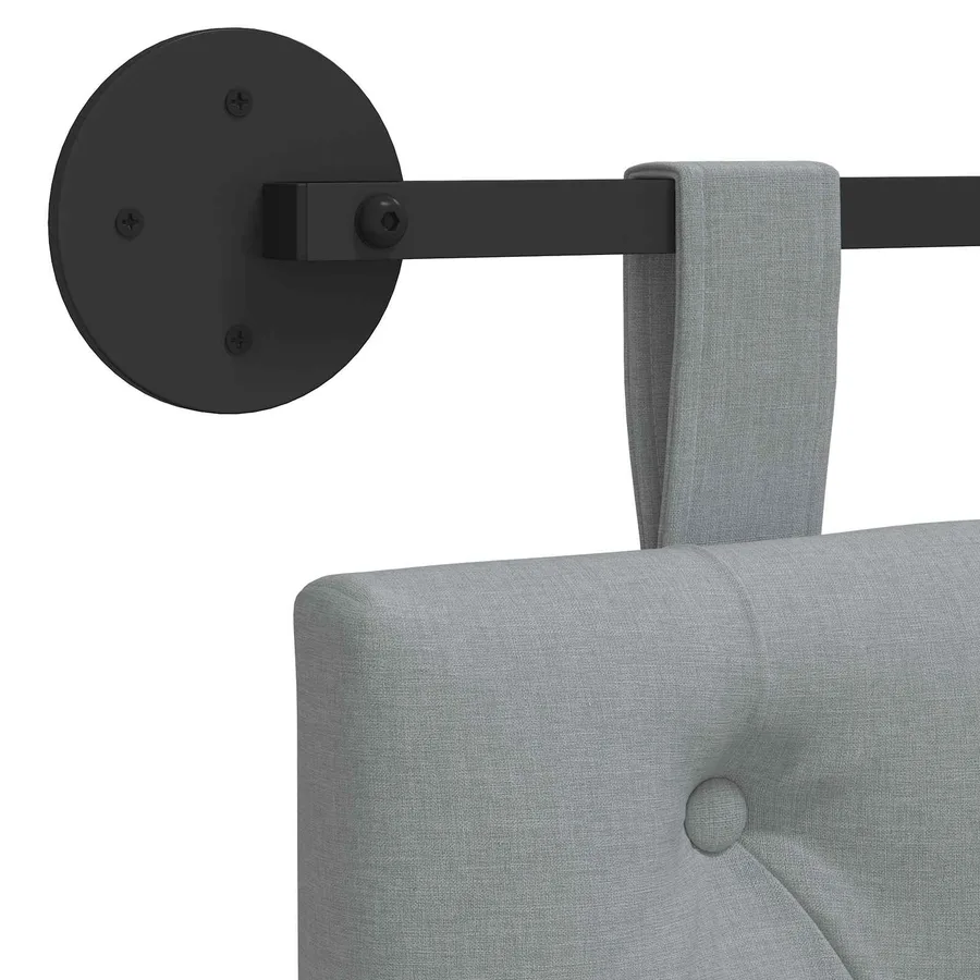 Tête de lit suspendue Gris clair Tissu - 9