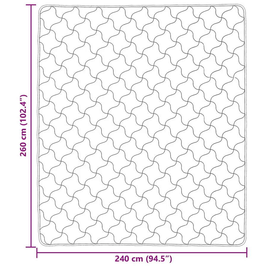 Duvet d'été simple Matelassé Gris clair 240 x 260 cm - 8
