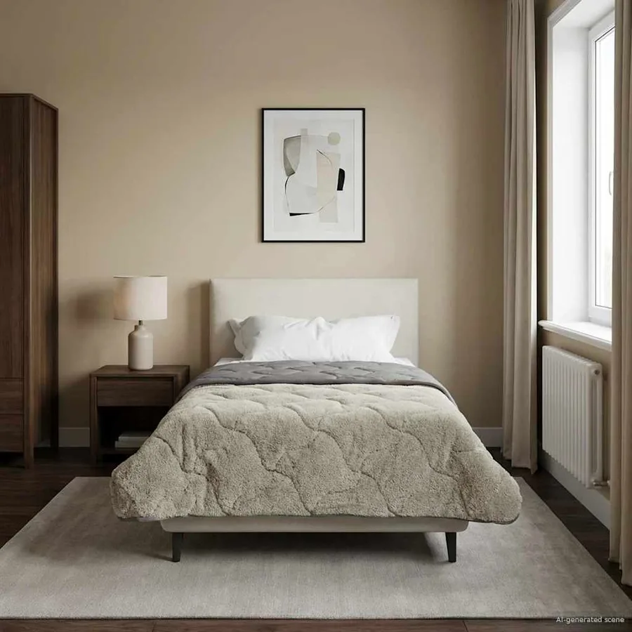 Duvet complet toute l'année Matelassé Gris clair 135 x 200 cm - 4