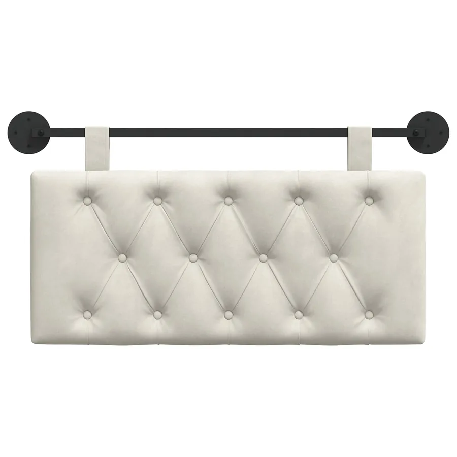 Tête de lit suspendue Avec lumière LED Crème Velours - 5