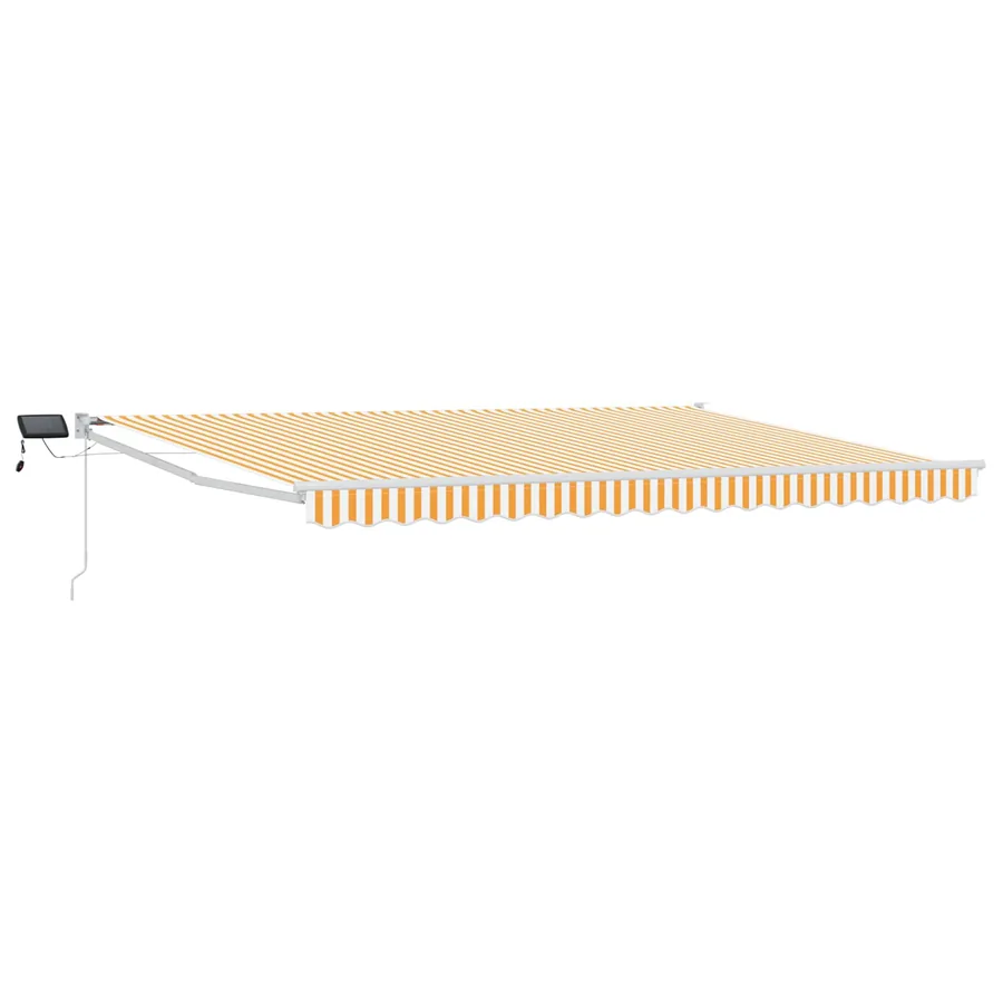 Store rétractable manuel avec LEDs Jaune et blanc 4 × 3 m - 2
