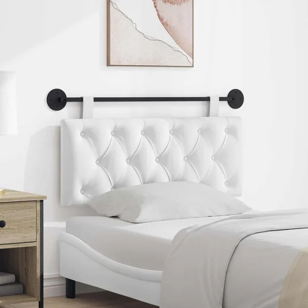 Tête de lit suspendue Blanc Tissu