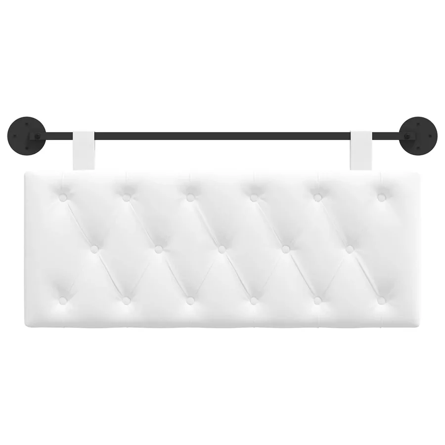 Tête de lit suspendue Blanc Tissu - 5
