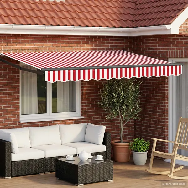 Store rétractable manuel avec LEDs 3 x 2,5 m