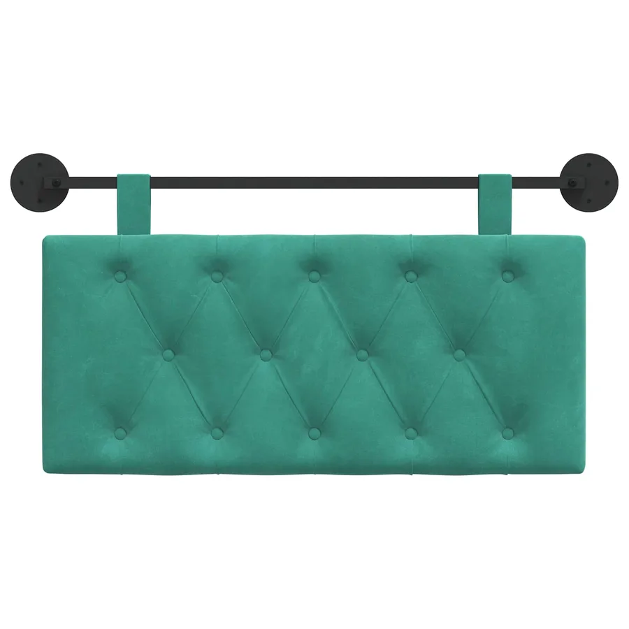 Tête de lit suspendue Avec lumière LED Turquoise Velours - 5