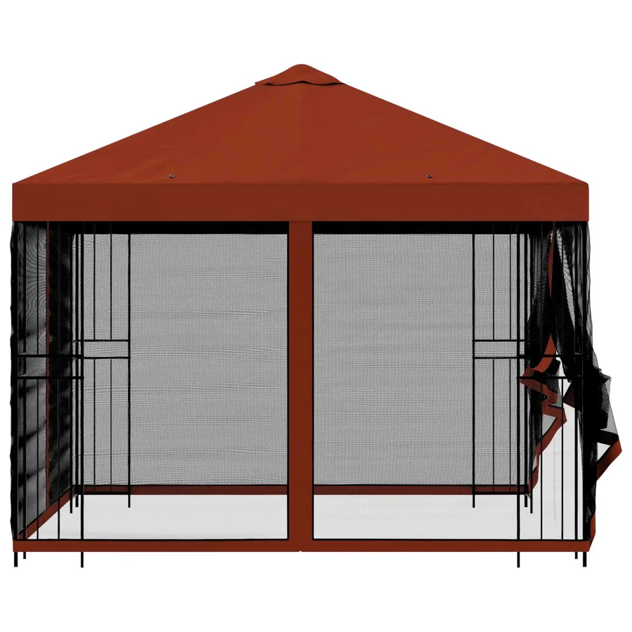 Abri de jardin avec parois 3 x 3 m Terre cuite - 6