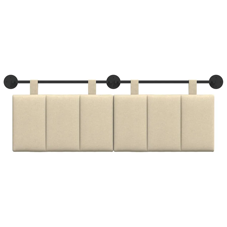 Tête de lit suspendue Crème tissu - 5