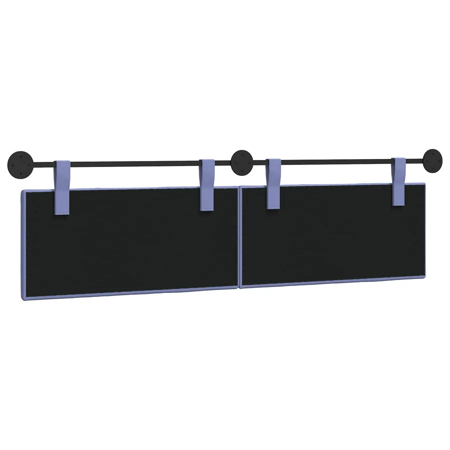 Tête de lit suspendue Bleu denim Tissu - 7