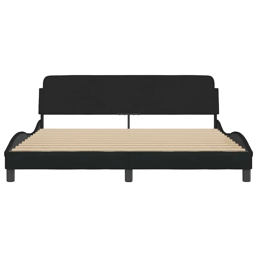 Cadre de lit Dover noir 180x200 cm en tissu - 4