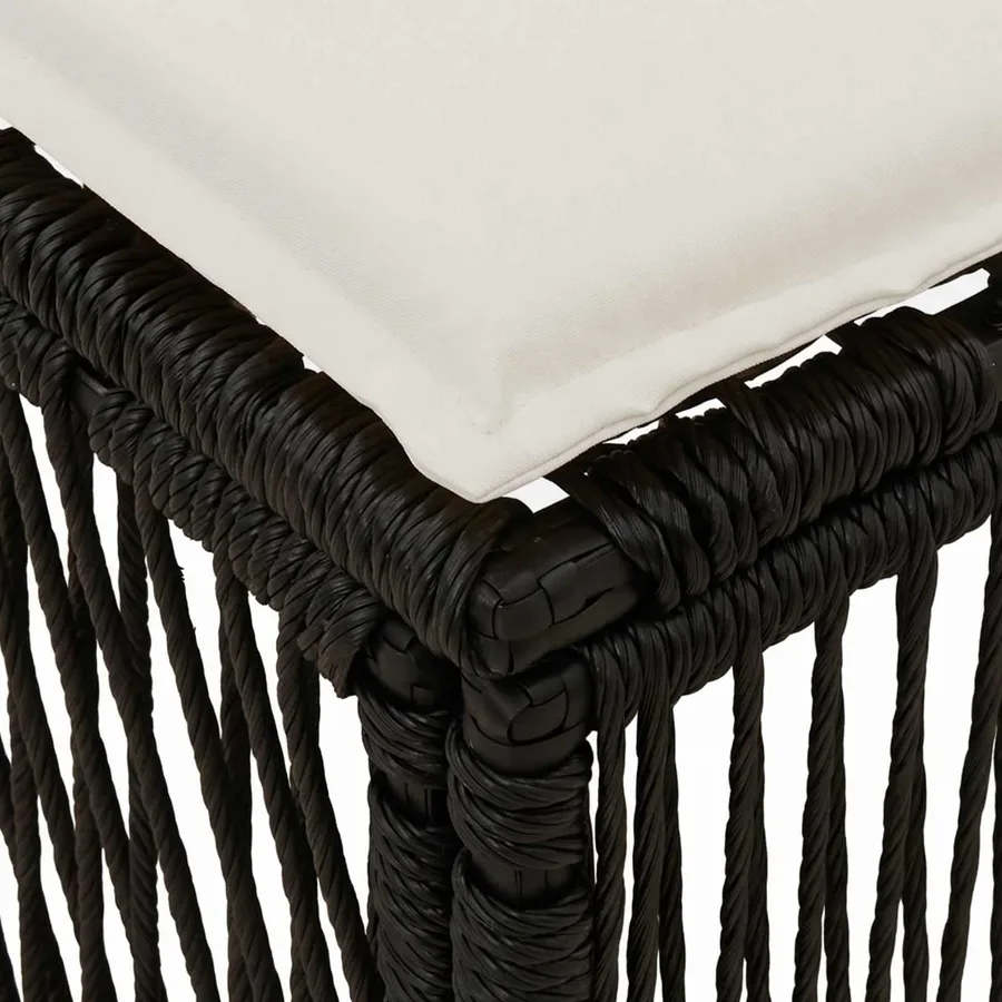 Tabouret Noir polyrotin - 5