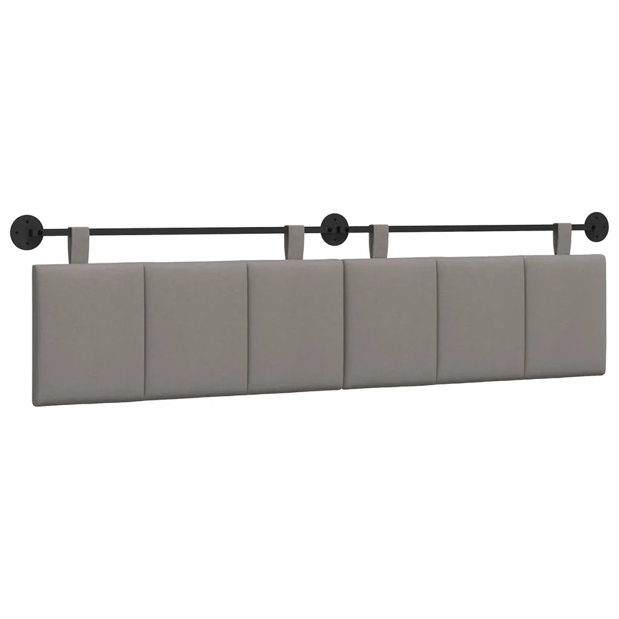 Tête de lit suspendue Taupe Tissu - 2