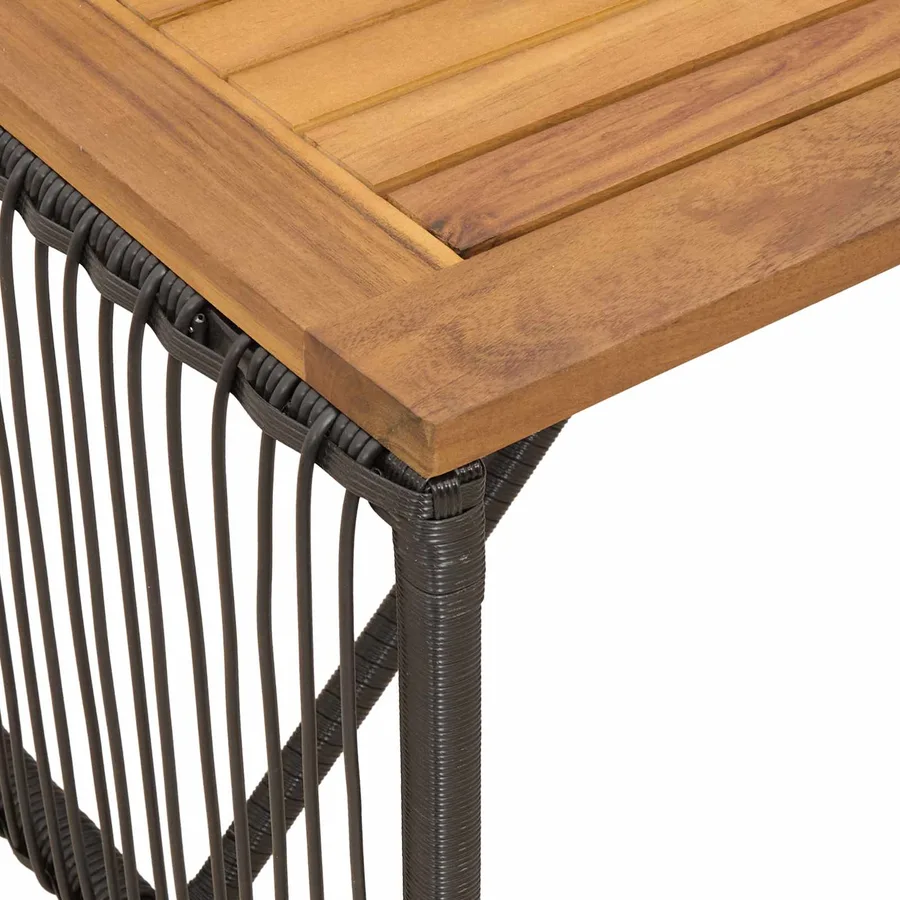 Ensemble de meubles d'extérieur 4 pcs Noir et blanc crème - 13