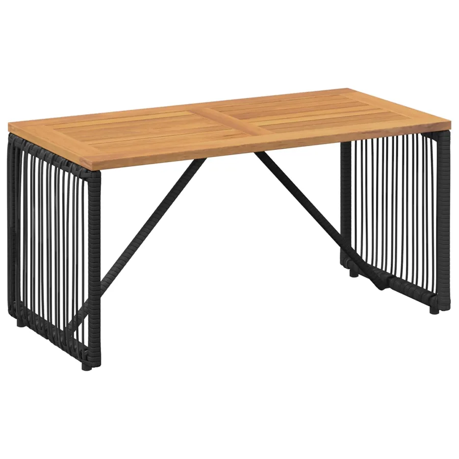 Ensemble de meubles d'extérieur 4 pcs Noir et blanc crème - 7